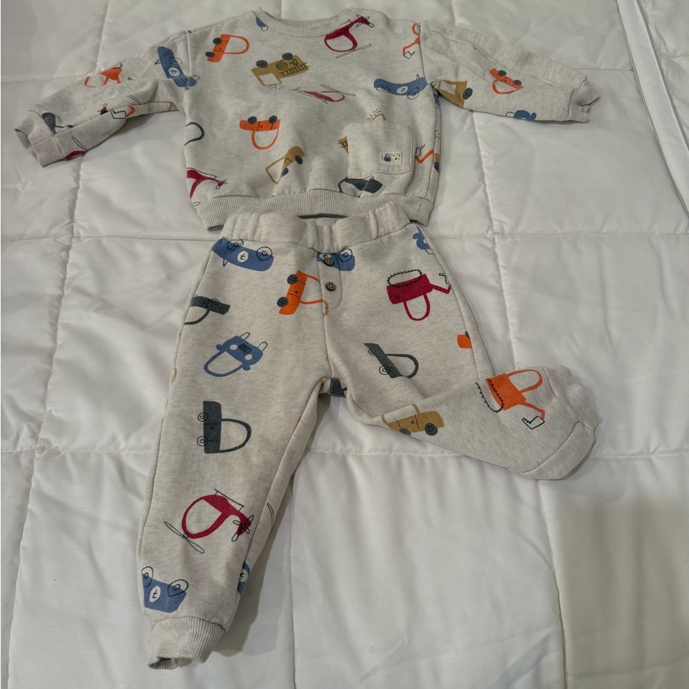 Mayoral Kids Matching Set - With Multicolor Vehicles